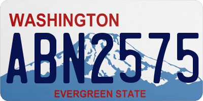 WA license plate ABN2575