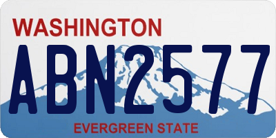 WA license plate ABN2577