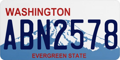 WA license plate ABN2578