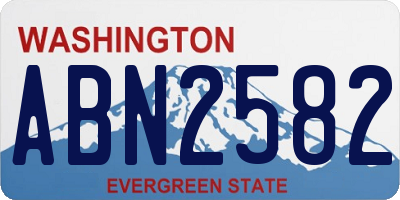 WA license plate ABN2582