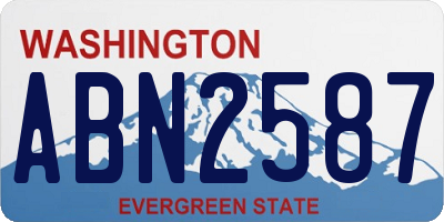 WA license plate ABN2587