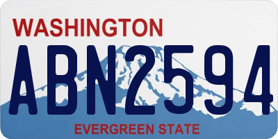 WA license plate ABN2594