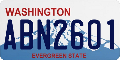 WA license plate ABN2601