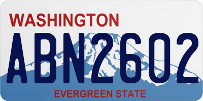 WA license plate ABN2602