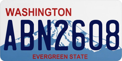 WA license plate ABN2608