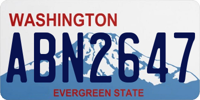 WA license plate ABN2647