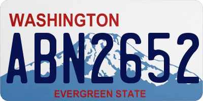 WA license plate ABN2652