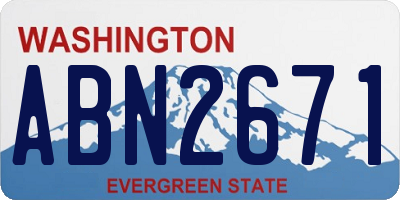 WA license plate ABN2671