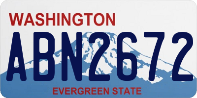 WA license plate ABN2672