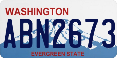 WA license plate ABN2673