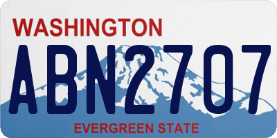 WA license plate ABN2707