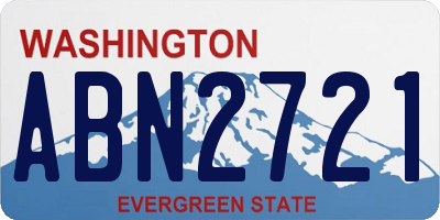 WA license plate ABN2721
