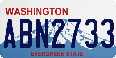 WA license plate ABN2733