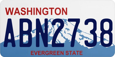WA license plate ABN2738