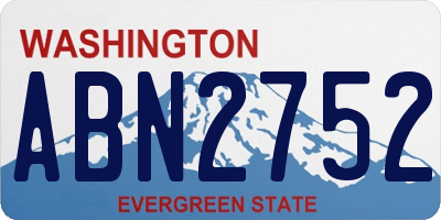 WA license plate ABN2752