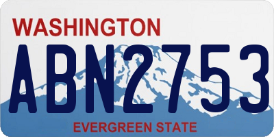 WA license plate ABN2753
