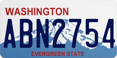 WA license plate ABN2754