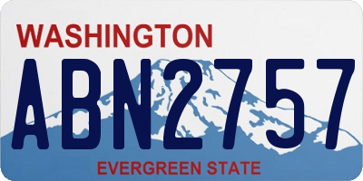 WA license plate ABN2757