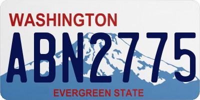 WA license plate ABN2775