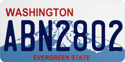 WA license plate ABN2802