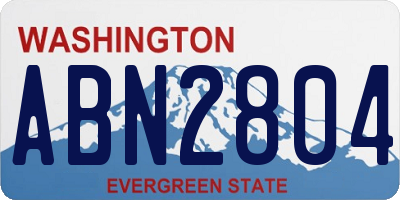 WA license plate ABN2804
