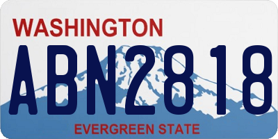 WA license plate ABN2818
