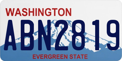 WA license plate ABN2819