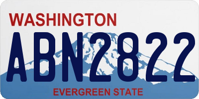 WA license plate ABN2822