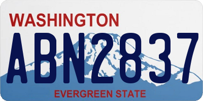 WA license plate ABN2837