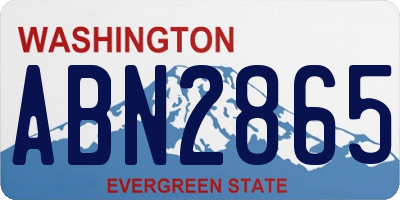 WA license plate ABN2865