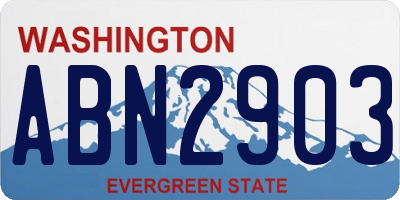 WA license plate ABN2903