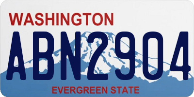 WA license plate ABN2904