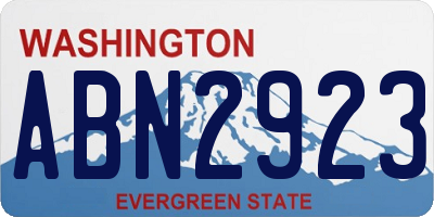 WA license plate ABN2923