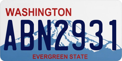 WA license plate ABN2931