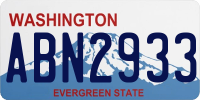 WA license plate ABN2933