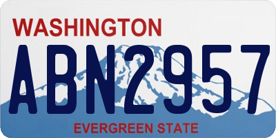 WA license plate ABN2957