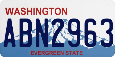 WA license plate ABN2963