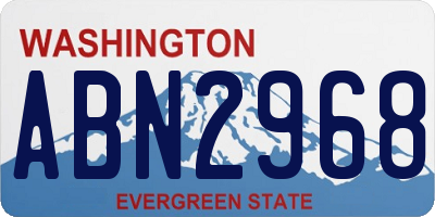 WA license plate ABN2968