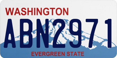 WA license plate ABN2971