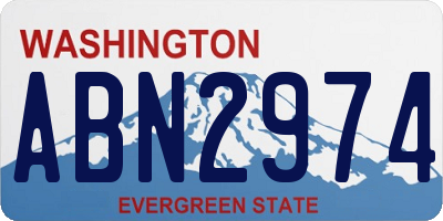WA license plate ABN2974