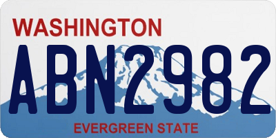 WA license plate ABN2982