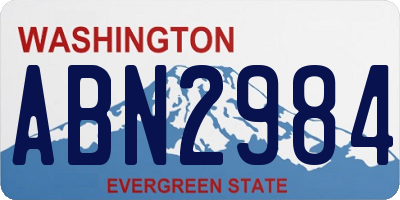 WA license plate ABN2984