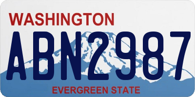 WA license plate ABN2987