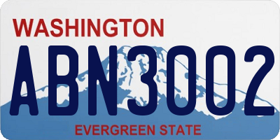 WA license plate ABN3002