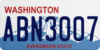 WA license plate ABN3007