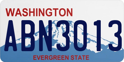 WA license plate ABN3013