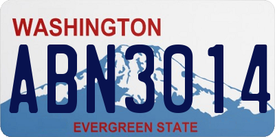 WA license plate ABN3014