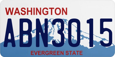 WA license plate ABN3015