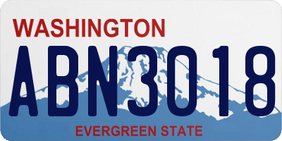 WA license plate ABN3018