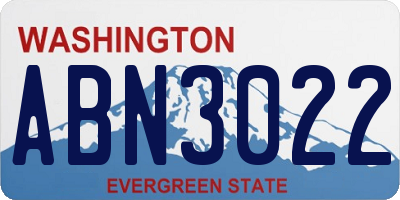 WA license plate ABN3022